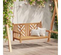 Walplus Swing Bench Other Brown 114 X 60 X 64 Cm Solid Teak Wood