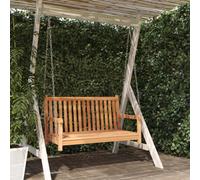Walplus Swing Bench Solid Teak Wood 114X60X64 Cm