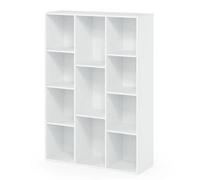 Walplus Three-Tier End Table, French Oak Grey With Black Frame