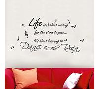 WALPLUS(TM) Dance in The Rain Music Wall Stickers Art Mural Quote Wallpaper Girls Boy/Living