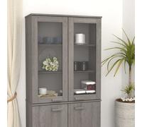 Walplus Top For Highboard Hamar Light Grey 85X35X100Cm Solid Wood Pine