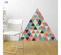 Walplus "Triangles" Removable Wall Stickers Murals Nursery Office Home Decoration, 88 x 74 cm