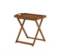 Walplus Turn-N-Tube Pair Of 3-Tier End Tables, Compact Storage Shelves, French Oak/black