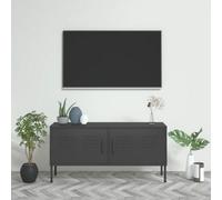 Walplus Tv Cabinet Anthracite 105X35X50 Cm Steel