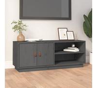 Walplus Tv Cabinet Grey 105X34X40 Cm Solid Wood Pine