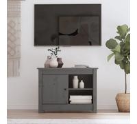 Walplus Tv Cabinet Grey 70X36.5X52 Cm Solid Wood Pine