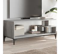 Walplus Tv Cabinet Grey Sonoma 102X40X41 Cm Engineered Wood And Powder-Coated Steel