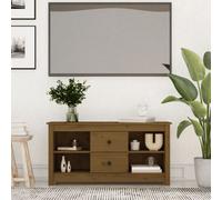 Walplus Tv Cabinet Honey Brown 103X36.5X52 Cm Solid Wood Pine
