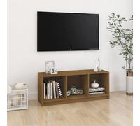 Walplus Tv Cabinet Honey Brown 104X33X41 Cm Solid Pinewood
