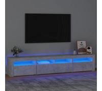 Walplus Tv Cabinet With Led Lights Concrete Grey 210X35X40 Cm