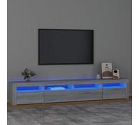 Walplus Tv Cabinet With Led Lights Grey Sonoma 240X35X40 Cm