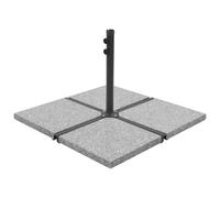 Walplus Umbrella Weight Plates 4 Pcs Grey Granite Square 100 Kg
