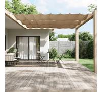 Walplus Vertical Awning Garden Sun Shade Canopy Gazebo For Back Door, Porch, Patio Taupe 140X420 Cm Oxford Fabric