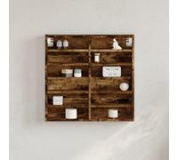 Walplus Vitrine Cabinet Smoked Oak 60X8.5X58 Cm Engineered Wood