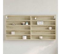 Walplus Vitrine Cabinet Sonoma Oak 100X8.5X50 Cm Engineered Wood