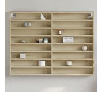 Walplus Vitrine Cabinet Sonoma Oak 100X8.5X75 Cm Engineered Wood