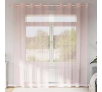Walplus Voile Curtains With Grommets 2 Pcs Light Pink 140X245 Cm