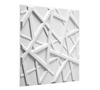 WALPLUS Ga-wa26 Olivia Eco Friendly 3D Wall Panels - Decorative Tiles - 50X50 Cm - 12 Boards (3 Sqm²), White