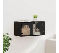 Walplus Wall Cabinet Black Oak 68 X 37 X 35 Cm Engineered Wood