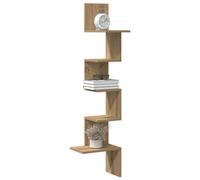 Walplus Wall Corner Shelf Artisan Oak 32X32X127,5 Cm Engineered Wood