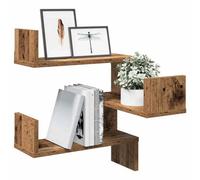 Walplus Wall Corner Shelf Old Wood 40X40X49.5 Cm Engineered Wood