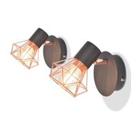 Walplus Wall Lamps 2 Pcs With 2 Led Filament Bulbs 8 W