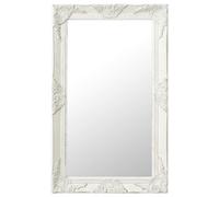 Walplus Wall Mirror Baroque Style 50X80 Cm White
