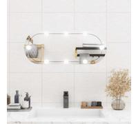 Walplus Wall Mirror With Led Lights 30X70 Cm Glass Oval