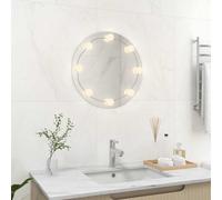 Walplus Wall Mirror With Led Lights Round Glass