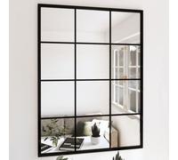 Walplus Wall Mirrors 2 Pcs Black 80X60 Cm Metal