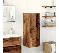 Walplus Wall Mounted Cabinet Old Wood 34.5X34X90 Cm Engineered Wood
