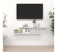 Walplus Wall-Mounted Tv Shelf White 125X18X23 Cm Engineered Wood
