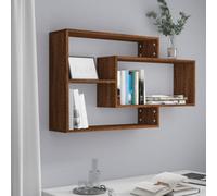 Walplus Wall Shelf Brown Oak 104X20X58.5 Cm Engineered Wood