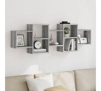 Walplus Wall Shelf Grey Sonoma 129X18X42 Cm Engineered Wood