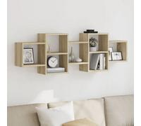 Walplus Wall Shelf Sonoma Oak 129X18X42 Cm Engineered Wood