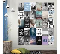 Walplus Wall Stickers "Travel Collage Mural" Removable Self-Adhesive Art Decal Murals Nursery Restaurant Cafe Hotel Building Office Home Decoration, Pack of 4