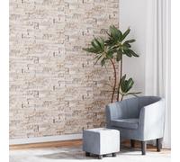 Walplus Wallpaper 3D Stone Look Grey And Beige 10X0.53 M Non-Woven
