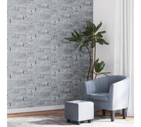 Walplus Wallpaper 3D Stone Look Light Grey 10X0.53 M Non-Woven