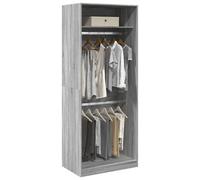 Walplus Wardrobe Grey Sonoma 80X50X200 Cm Engineered Wood