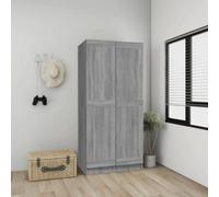 Walplus Wardrobe Grey Sonoma 82.5X51.5X180 Cm Engineered Wood