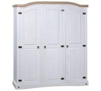 Walplus Wardrobe Mexican Pine Corona Range 3 Doors White