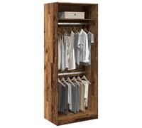 Walplus Wardrobe Old Wood 80X50X200 Cm Engineered Wood
