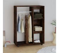 Walplus Wardrobe Smoked Oak 80X40X110 Cm Engineered Wood