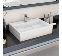 Walplus Wash Basin 50X38X13 Cm Mineral Cast/marble Cast White