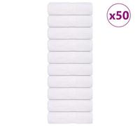 Walplus Wash Towels 50 Pcs Frogn White 30X30 Cm 100% Cotton