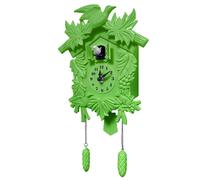 Walplus 20x37 cm Cuckoo Clock Wall Home Decoration DIY Living Bedroom Office Décor Plastic Kids Room Gift, Green