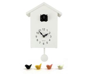 WALPLUS WC2088 - White Cuckoo Clock - Black Window
