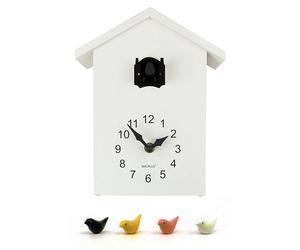 WALPLUS WC2088T - White Cuckoo Table Clock - Black Window