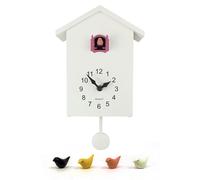 WALPLUS WC2090 - White Cuckoo Clock - Pink Window