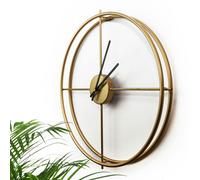 WALPLUS WC2137 - Gold Larry's Minimalist Iron Wall Clock - 50 cm / 19.7 in